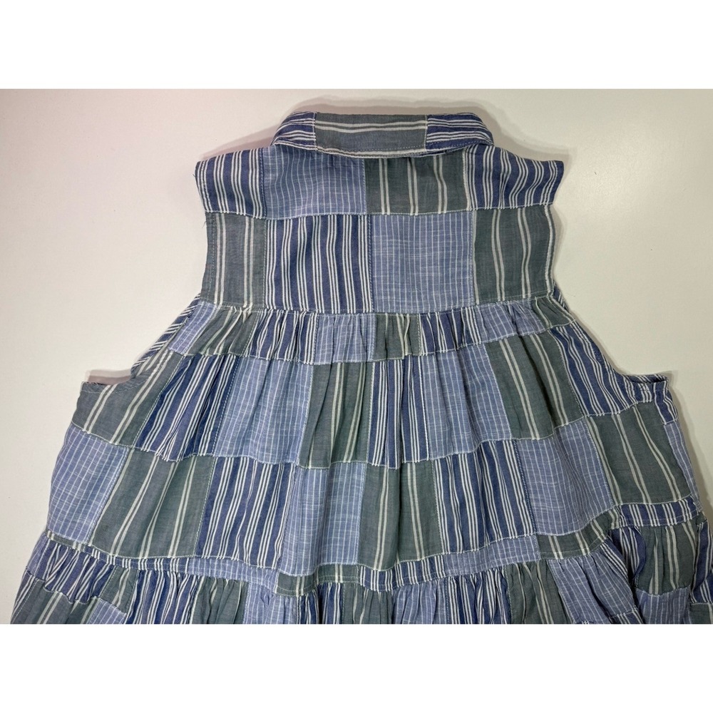 Anthropologie Pilcro Patchwork Tiered Ruffle Sleeveless Top Size 1X NEW - Picture 9 of 12